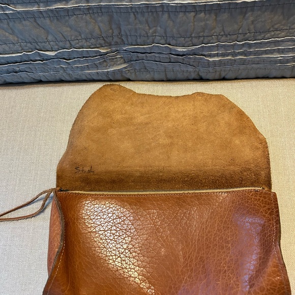 Brown Leather Clutch - Picture 4 of 11
